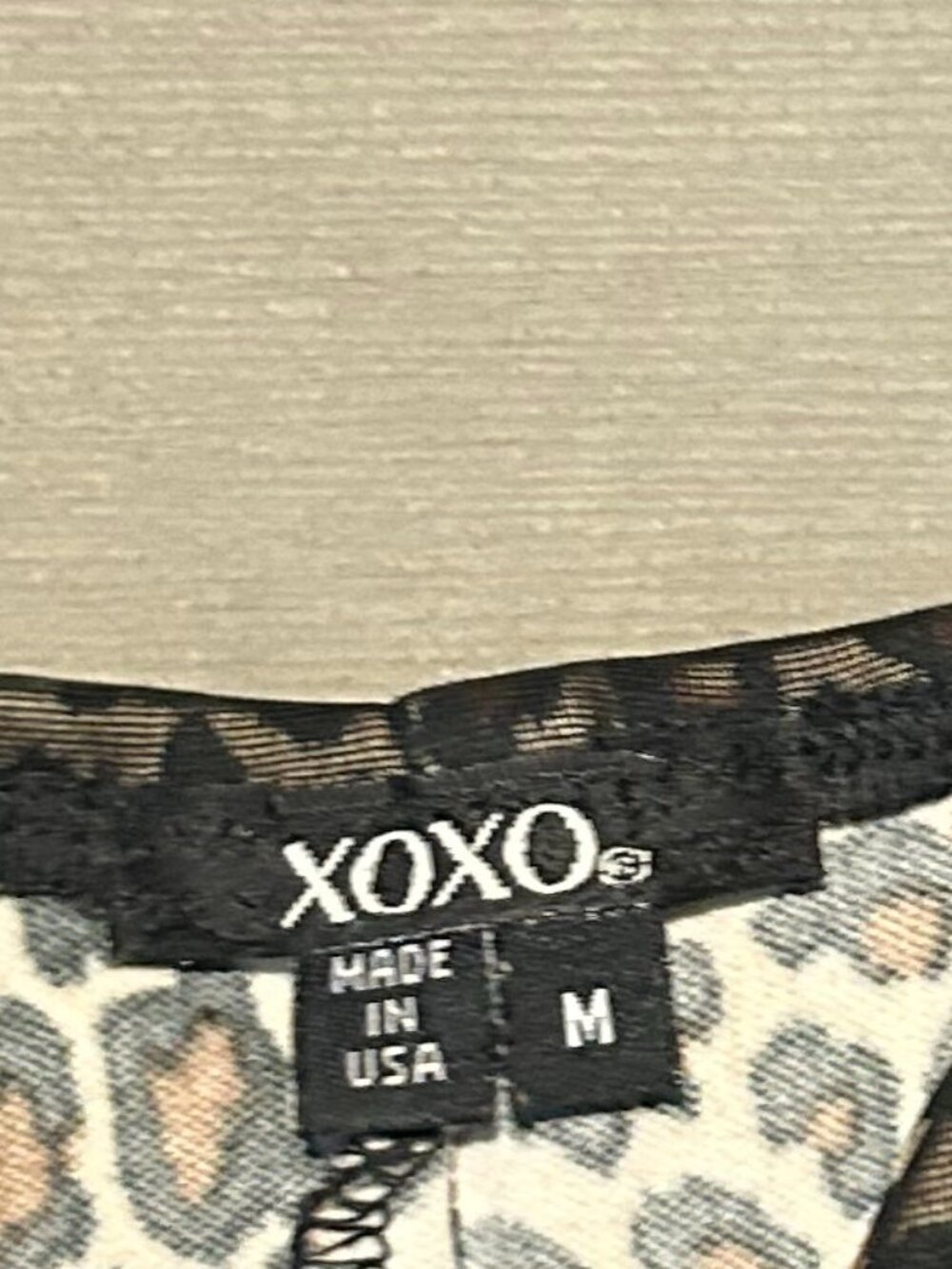XOXO Vintage Boho Leopard Print Ruched Mesh Cami Tank Top Size M - Picture 2 of 4